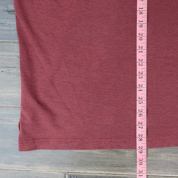 Travis Mathew Men’s Short Sleeve Maroon Red Golf Polo Shirt Sz Large Pima Blend - Picture 9 of 9